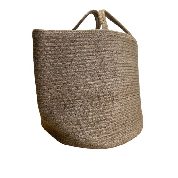 Handcrafted Woven Jute With Sturdy Handles & Spacious Interior Bucket Tote Bag - Picture 2 of 7